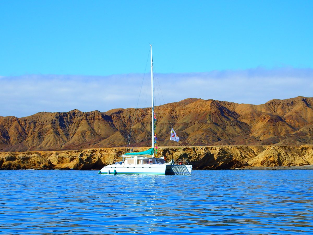 Turtle Bay anchoring with the&nbsp;Baja-Haha